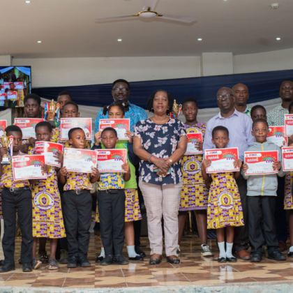 UCMAS contestants receiving their awards after their return to school.