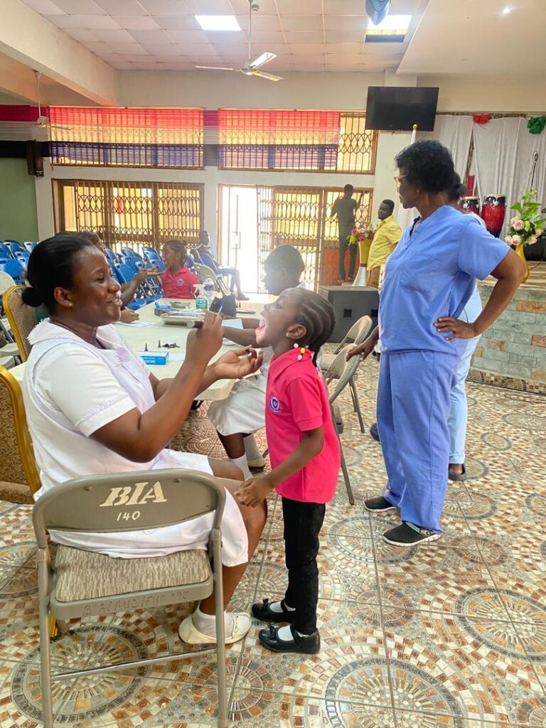 Annual health screening for all lower primary pupils from KG 1 to BS3